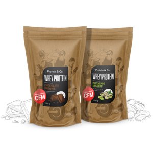 Protein&Co. CFM WHEY PROTEIN 80 2000 g Vyber si z těchto lahodných příchutí: Chocolate brownie, Vyber si z těchto lahodných příchutí: Pistachio dessert