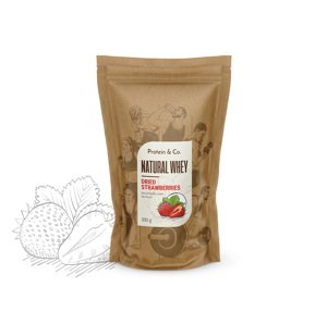 Protein&Co. Natural Whey 1 kg Váha: 500 g, Vyber si z těchto lahodných příchutí: Dried strawberries
