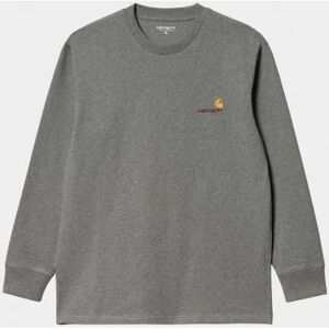 TRIKO CARHARTT WIP American Script L/S - šedá