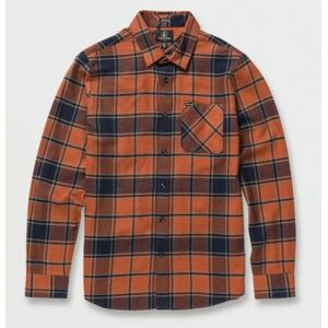 KOŠILE VOLCOM Caden Plaid L/S - oranžová